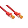 Cavo patch KABELMEISTER Cat.7 RJ45, S/FTP, 2m, rosso, guaina TPE senza alogeni, 10 Gbps