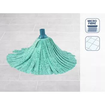 LEIFHEIT Classic Mop Viscose Plus | mop a strisce altamente assorbente per pavimenti duri