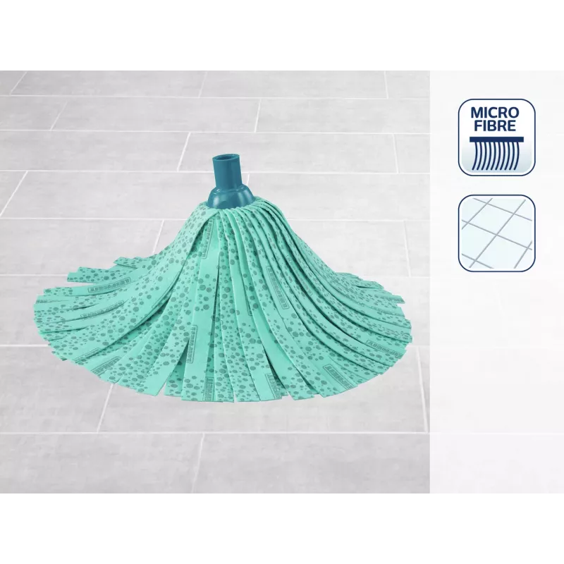 LEIFHEIT Classic Mop Viscose Plus | mop a strisce altamente assorbente per pavimenti duri