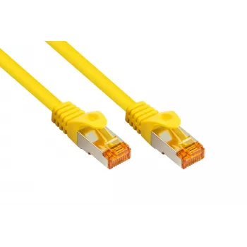 KABELMEISTER Cavo patch Cat.7 S/FTP, RJ45, guaina TPE, senza alogeni, giallo, 1m