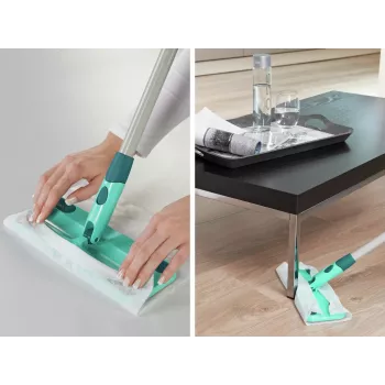 LEIFHEIT Clean & Away S Spazzola per pavimenti con set manico 26cm