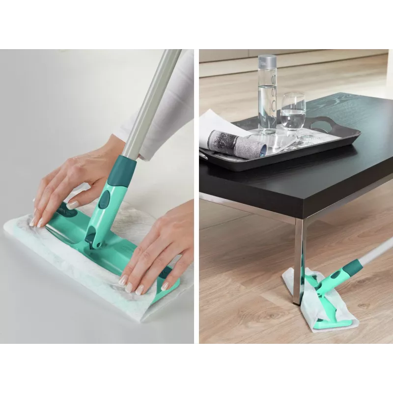 LEIFHEIT Clean & Away S Spazzola per pavimenti con set manico 26cm