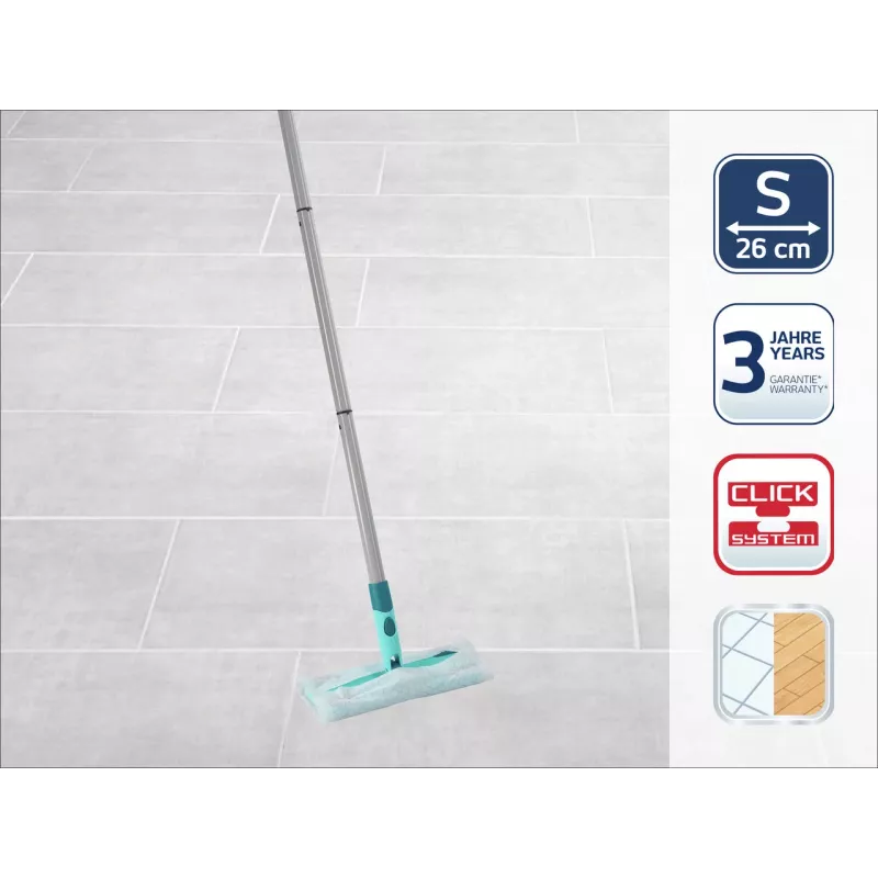 LEIFHEIT Clean & Away S Spazzola per pavimenti con set manico 26cm