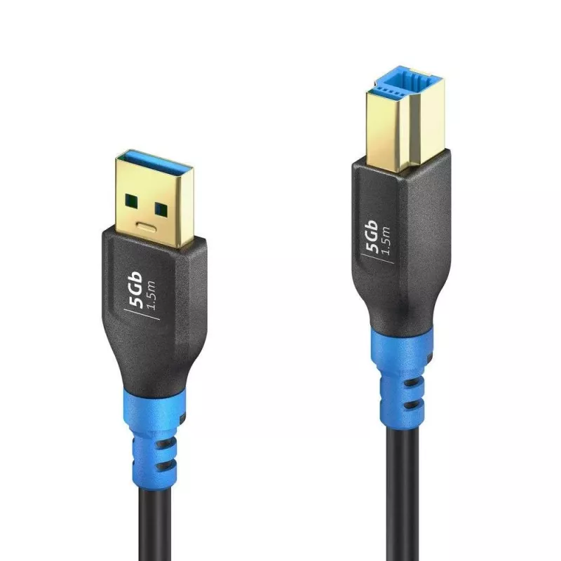 PureLink FlexInstall Cavo USB-A a USB-B USB 3.0 5Gbps 1,50m nero