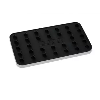 LEIFHEIT Appoggia ferro da stiro in silicone 25,5 x 14 cm, termoresistente fino a 250°C, antiscivolo, blu