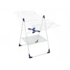 LEIFHEIT Classic 250 Flex Stendibiancheria - 25 m di stenditura, alette regolabili in altezza, pieghevole, bianco/blu