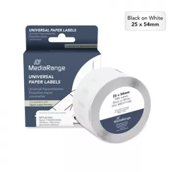 MediaRange Etichette in carta per Dymo 11352/S0722520, 25x54mm, 500 etichette, bianco, termico diretto