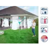 LEIFHEIT Linomatic 400 Easy stendibiancheria rotativo 40 m, alluminio, argento/blu