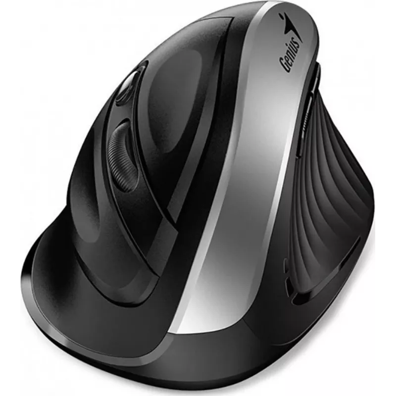 Mouse wireless Genius Ergo 8250S, 1600 DPI, nero/argento