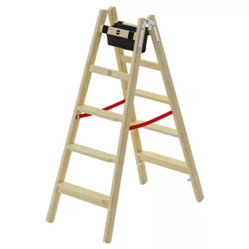HAILO H77 ComfortLine scala in legno a doppia salita 2x5 gradini