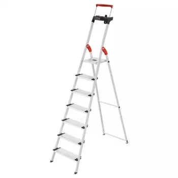 HAILO L85 ComfortLine scala domestica in alluminio, 7 gradini, 150 kg, EN 131