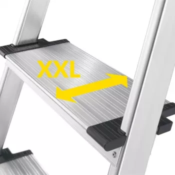 HAILO L85 ComfortLine scala domestica in alluminio, 7 gradini, 150 kg, EN 131