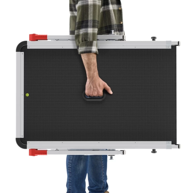 HAILO TP2 Pro piattaforma per scale - piattaforma di lavoro in alluminio regolabile per scale, 150 kg, EN 131