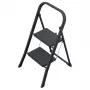 HAILO K44 StandardLine sgabello pieghevole con barra di sicurezza, 2 gradini, acciaio, nero, 150 kg