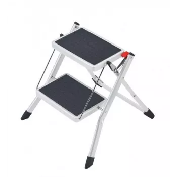 HAILO sgabello pieghevole MK60 StandardLine acciaio 2 gradini bianco