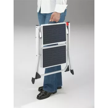 HAILO sgabello pieghevole MK60 StandardLine acciaio 2 gradini bianco