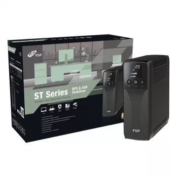 FSP ST 850 Tower 850VA 510W UPS line-interactive con protezione RJ45 e 4 prese Schuko