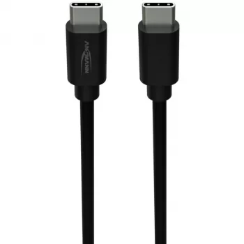 ANSMANN cavo dati e ricarica USB-C a USB-C, 1,2 m, 60W Power Delivery, nero
