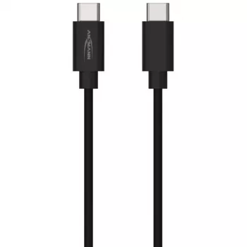 ANSMANN cavo dati e ricarica USB-C a USB-C, 1,2 m, 60W Power Delivery, nero