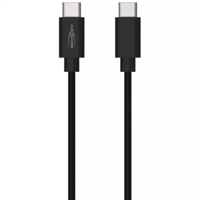 ANSMANN cavo dati e ricarica USB-C a USB-C, 1,2 m, 60W Power Delivery, nero