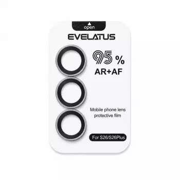Evelatus Samsung Galaxy S26 protezione lente fotocamera Armor Clear - vetro temperato 9H, ultra sottile, anti-impronta, senza bolle