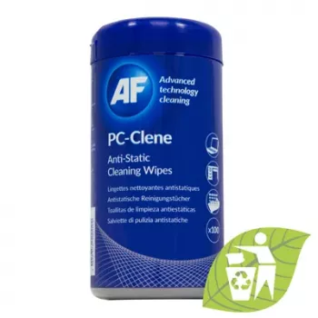 AF APCC100 ECO panni universali per la pulizia PC-Clene per postazioni di lavoro, 100 panni, antistatici, senza alcol, senza pelucchi