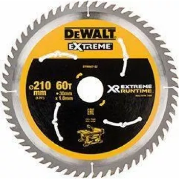 DEWALT Xtreme Runtime lama per sega circolare 210mm x 30mm 60Z
