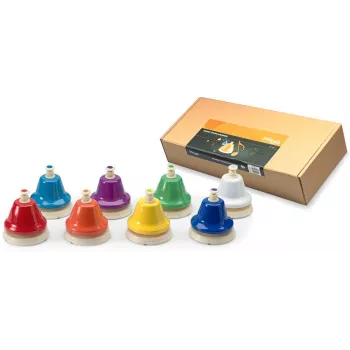 Stagg TB SET - campane diatoniche da tavolo a 8 toni con meccanismo a pulsante, codificate a colori, C5-C6