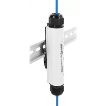 Delock protezione da sovratensione per rete RJ45 outdoor IP67 montaggio su guida DIN