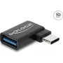 Delock USB 10 Gbps adattatore da connettore maschio USB Type-C™ a connettore femmina USB Type-A, angolato a sinistra