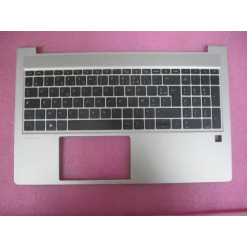 HP ProBook 450/455 G6/G7 gruppo coperchio superiore con tastiera francese AZERTY, senza lettore smart card, Natural Silver
