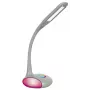 Activejet VENUS lampada da scrivania LED grigia con base a colore variabile e funzione di ricarica USB