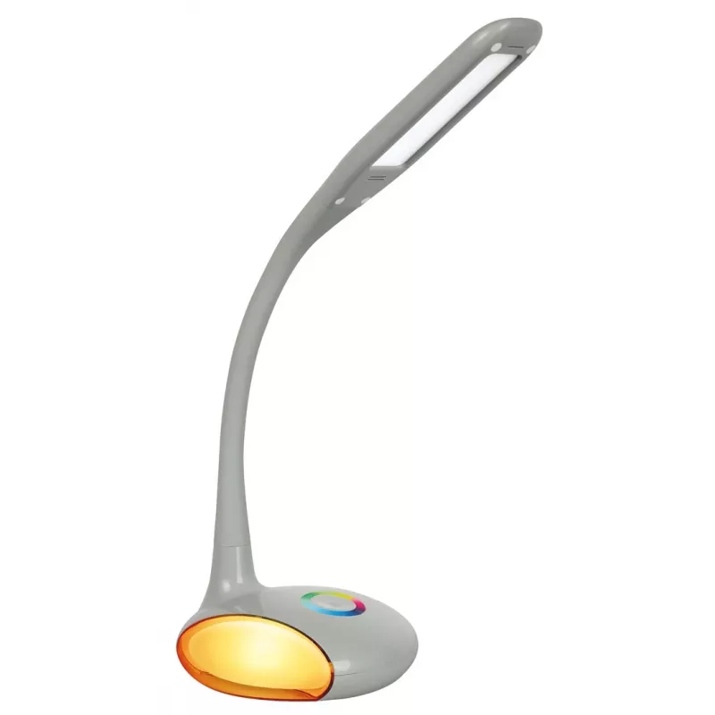 Activejet VENUS lampada da scrivania LED grigia con base a colore variabile e funzione di ricarica USB