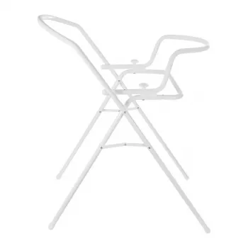 KEEEPER supporto universale per vasca da bagno Dawid bianco – regolabile in altezza, pieghevole, adatto per vasche per neonati 84–100 cm