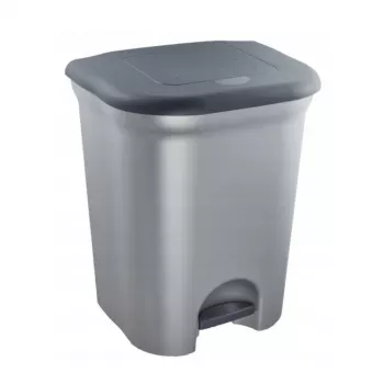 KEEEPER Torge pedale cestino per la raccolta differenziata 2x11L argento chiaro