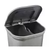 KEEEPER Torge pedale cestino per la raccolta differenziata 2x11L argento chiaro
