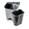 KEEEPER Torge pedale cestino per la raccolta differenziata 2x11L argento chiaro