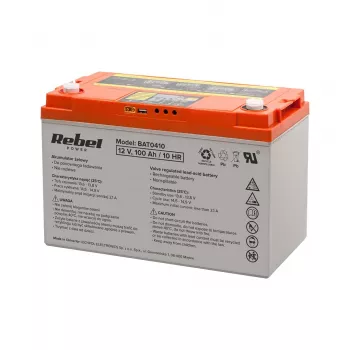 REBEL Deep Cycle Gel batteria ricaricabile con display 12V 100Ah