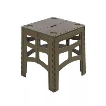 KEEEPER Timo tavolo da campeggio pieghevole M, oliva, alluminio, portata 80 kg, 46,5x44,5x55 cm
