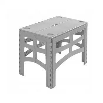 keeeper tavolo da esterno pieghevole Timo L, Nordic Grey, 70 x 45 x 55 cm, portata 80 kg