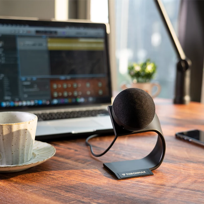 THRONMAX Fireball microfono dinamico USB per podcast, cardioide, 48 kHz/16-Bit, con monitoraggio cuffie, nero
