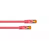 Kabelmeister cavo patch RJ45 Cat.7 S/FTP, guaina TPE, senza alogeni, magenta, 0,25m