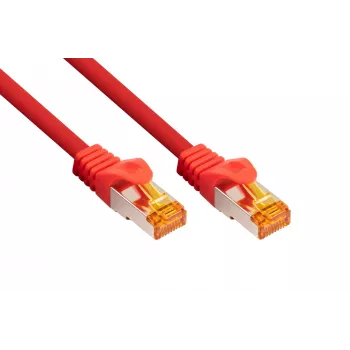 Kabelmeister cavo patch Cat.7 S/FTP, RJ45, guaina TPE, senza alogeni, rosso, 0,25m