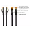 Kabelmeister cavo patch Cat.7 S/FTP, RJ45, guaina TPE, senza alogeni, nero, 0,25 m