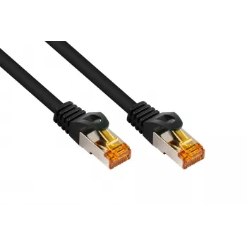 KABELMEISTER cavo patch Cat.7 S/FTP RJ45, 1m, nero, guaina TPE, senza alogeni, 10 Gbps