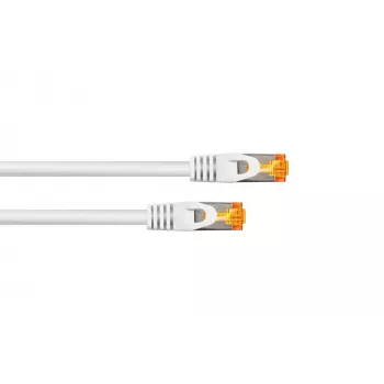 KABELMEISTER cavo patch RJ45 Cat.7 S/FTP 2m bianco - TPE senza alogeni, 10GbE, 600MHz