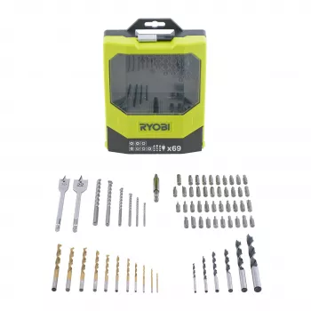 RYOBI RAK69MiX Set da 69 pezzi di punte e inserti per avvitare
