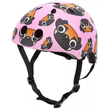 Hornit Pug Casco per bicicletta bambino con luci LED - Rosa, 48-53 cm PUS806