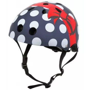 Hornit POM913 Casco multi-sport Polka Dot per bambini, 53-58 cm, nero/blu/rosso/bianco