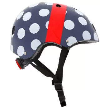 Hornit POM913 Casco multi-sport Polka Dot per bambini, 53-58 cm, nero/blu/rosso/bianco